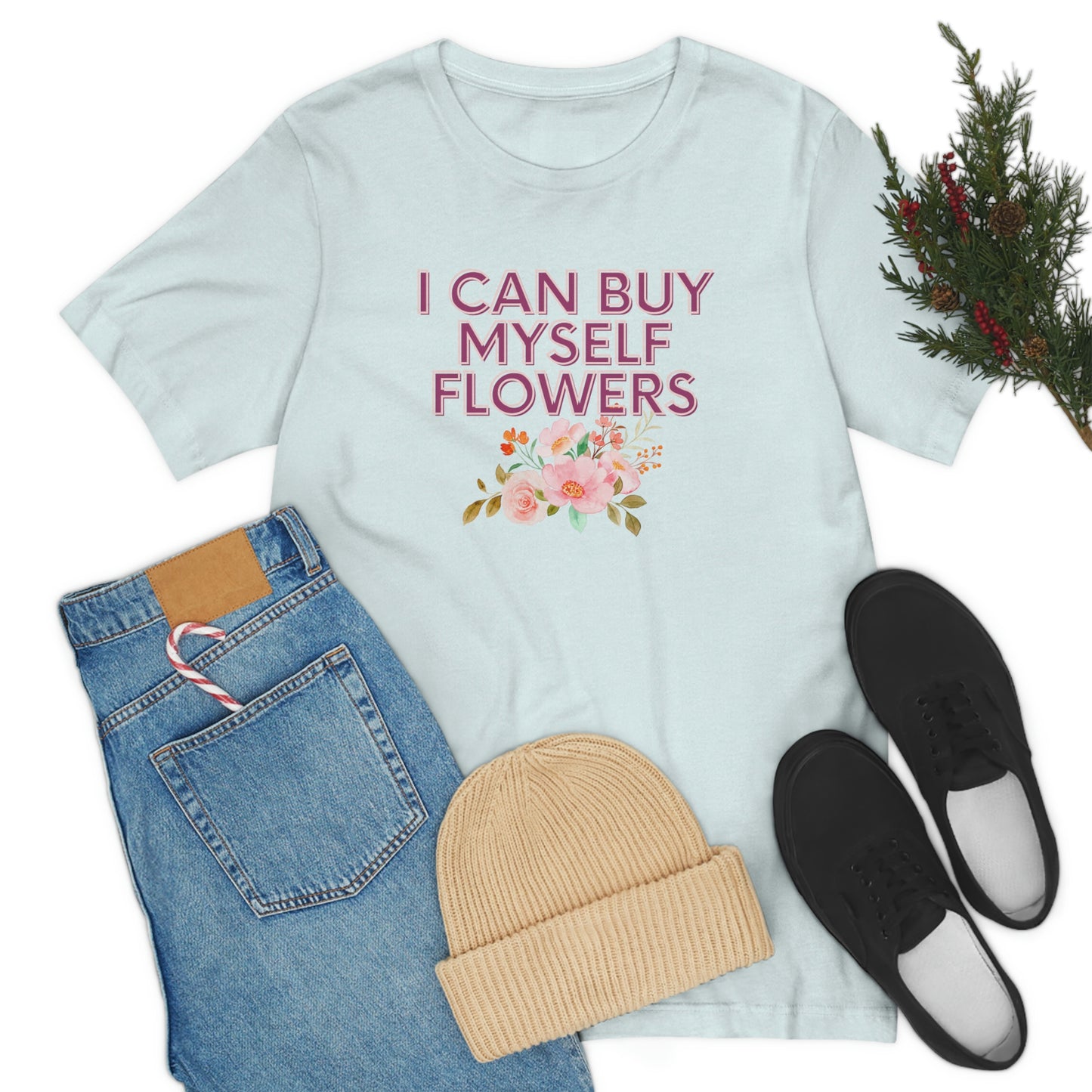 I can buy myself flowers shirt Short Sleeve Tee Miley Cyrus Flowers