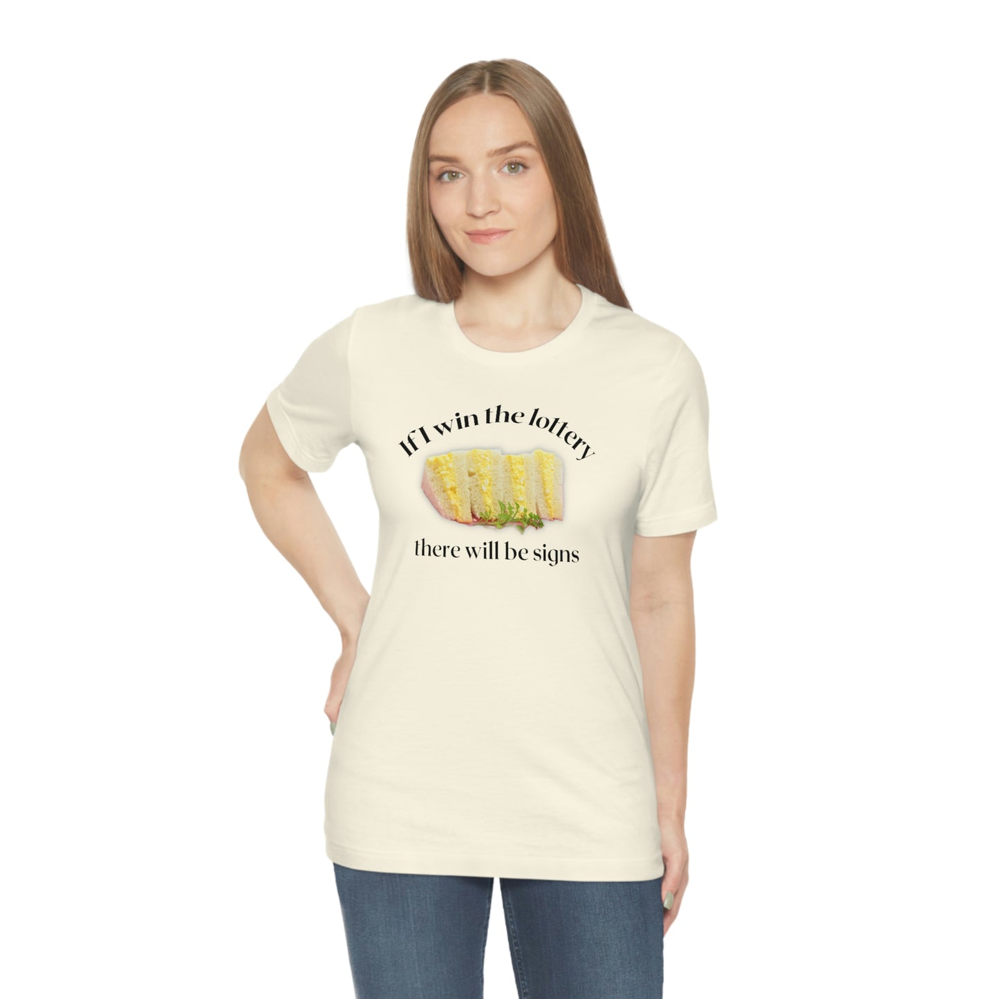 Egg Salad Funny Shirt, Short Sleeve Tee, If i win the lottery