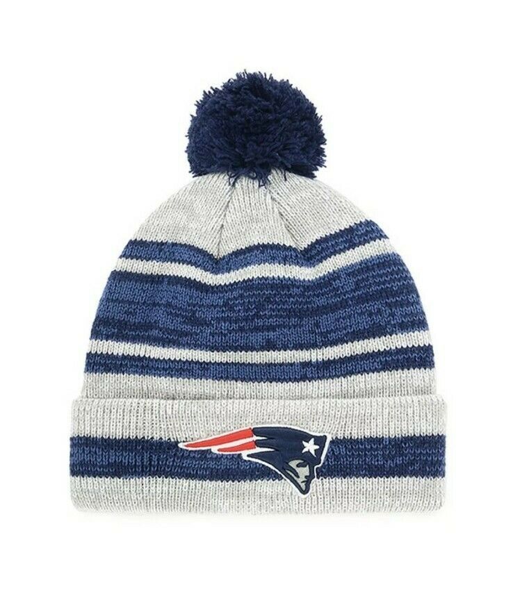 NFL New England Patriots Men's Sky Knit Winter Tassel Hat