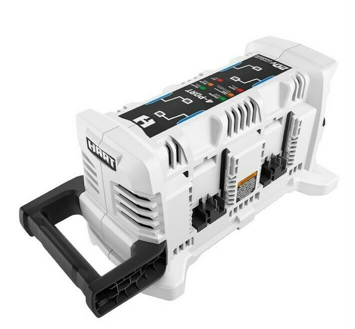 HART 4 PORT 20-Volt Lithium-Ion 4-Port Fast Charger (Batteries Not Included)