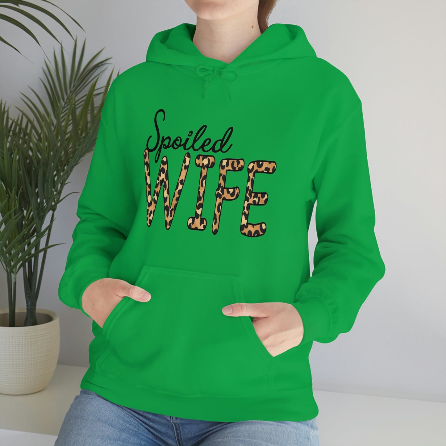 Spoiled Wife Hoodie with Leopard Print