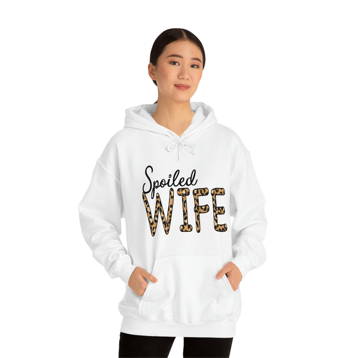 Spoiled Wife Hoodie with Leopard Print