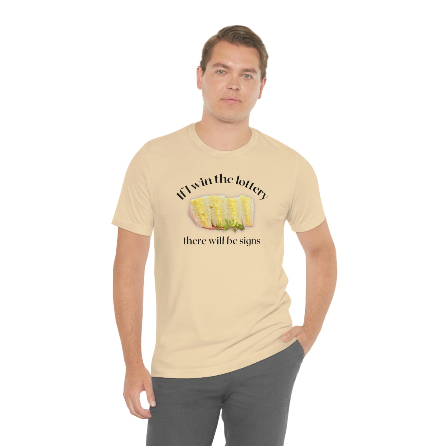 Egg Salad Funny Shirt, Short Sleeve Tee, If i win the lottery