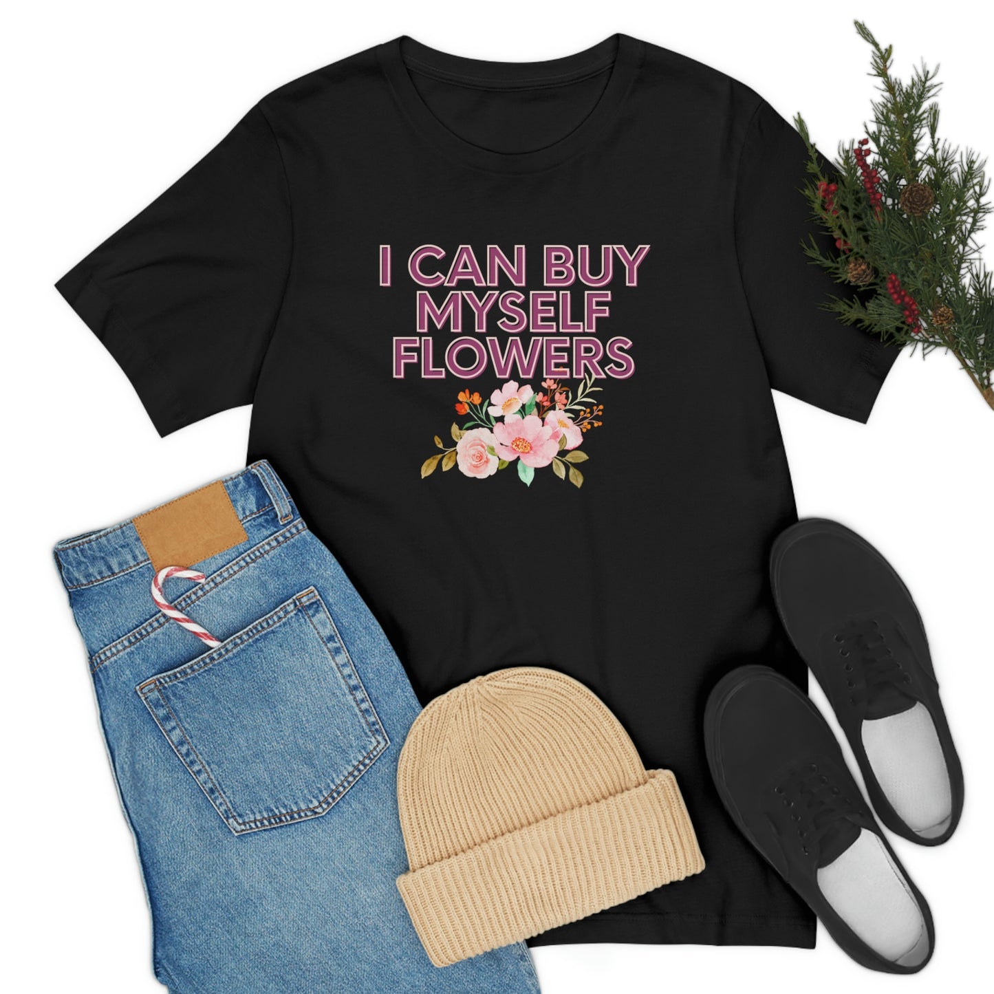 I can buy myself flowers shirt Short Sleeve Tee Miley Cyrus Flowers