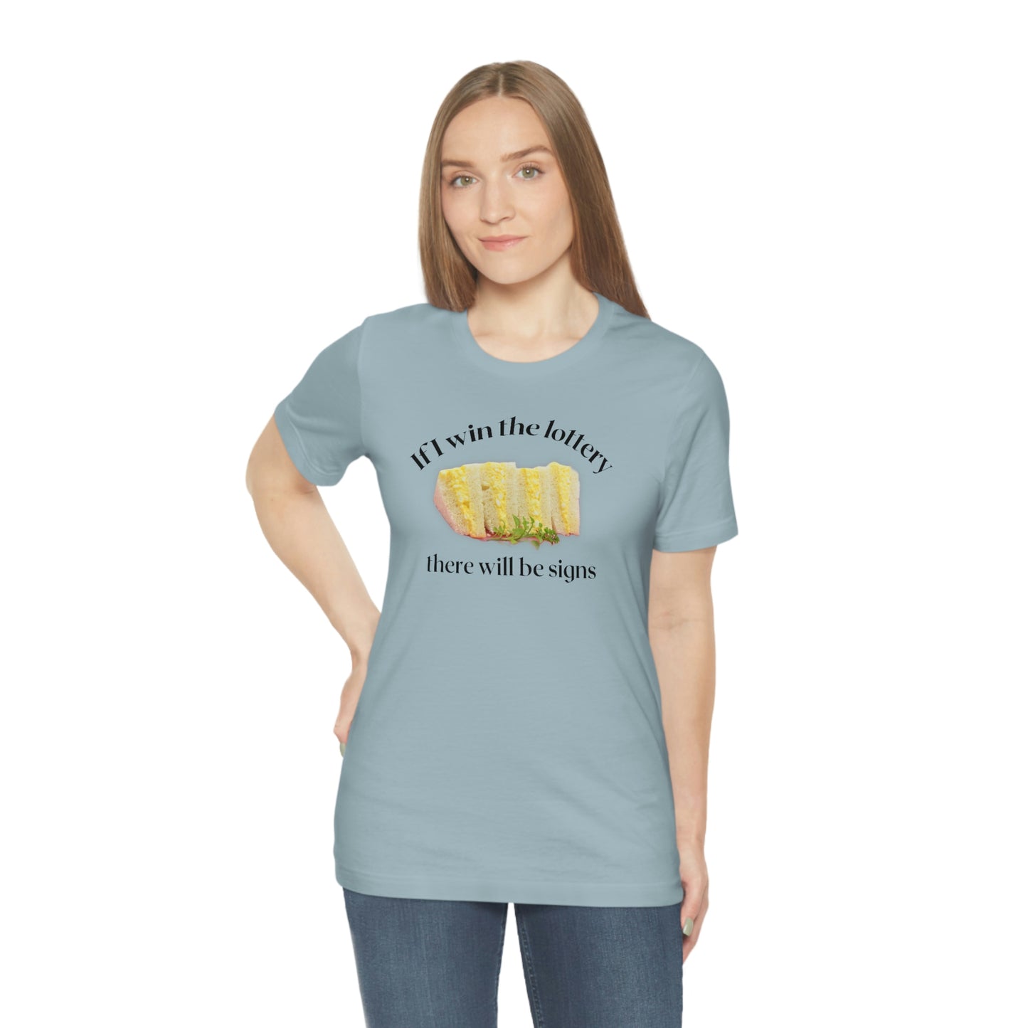 Egg Salad Funny Shirt, Short Sleeve Tee, If i win the lottery