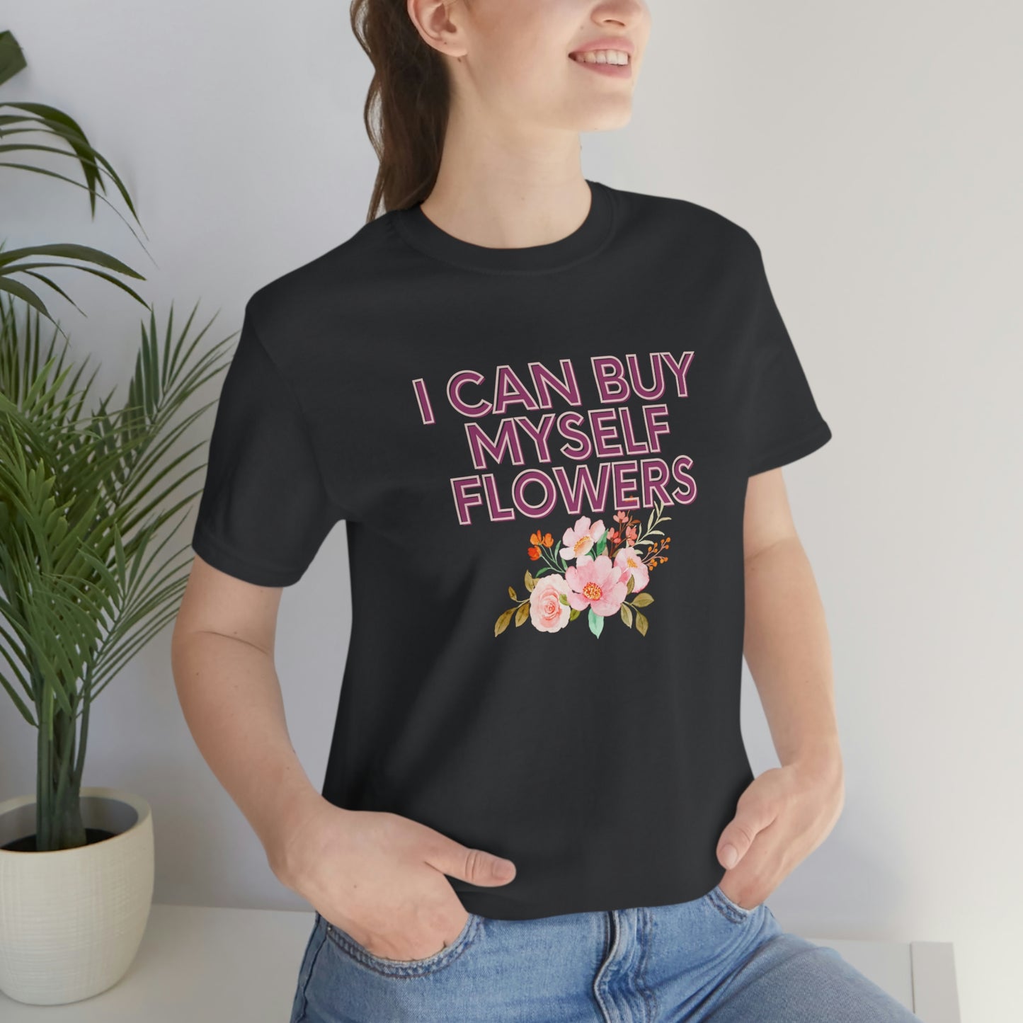 I can buy myself flowers shirt Short Sleeve Tee Miley Cyrus Flowers