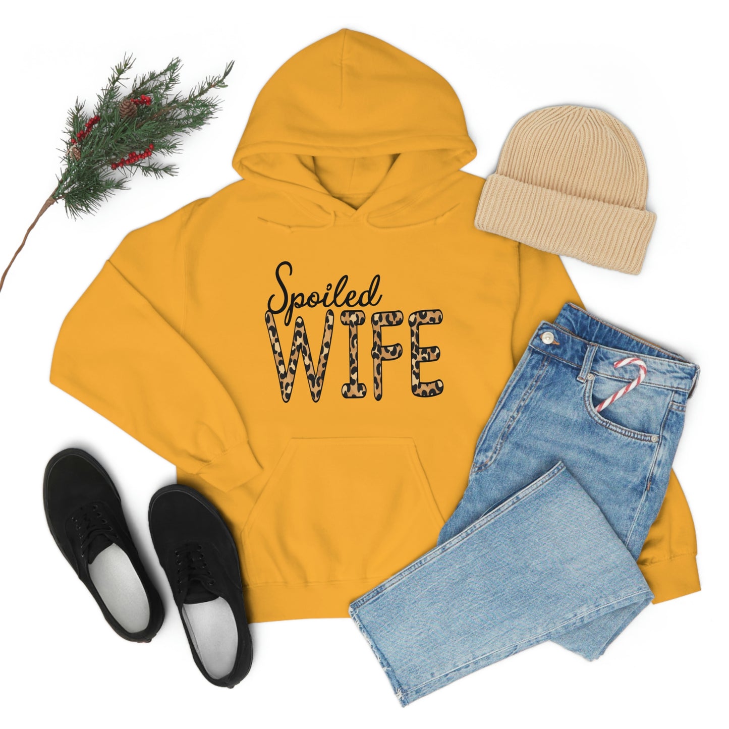 Spoiled Wife Hoodie with Leopard Print