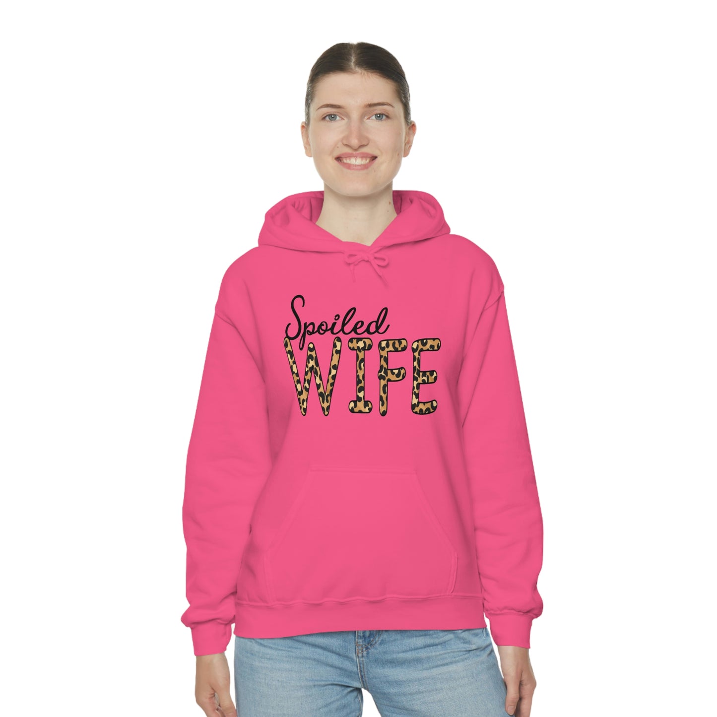 Spoiled Wife Hoodie with Leopard Print