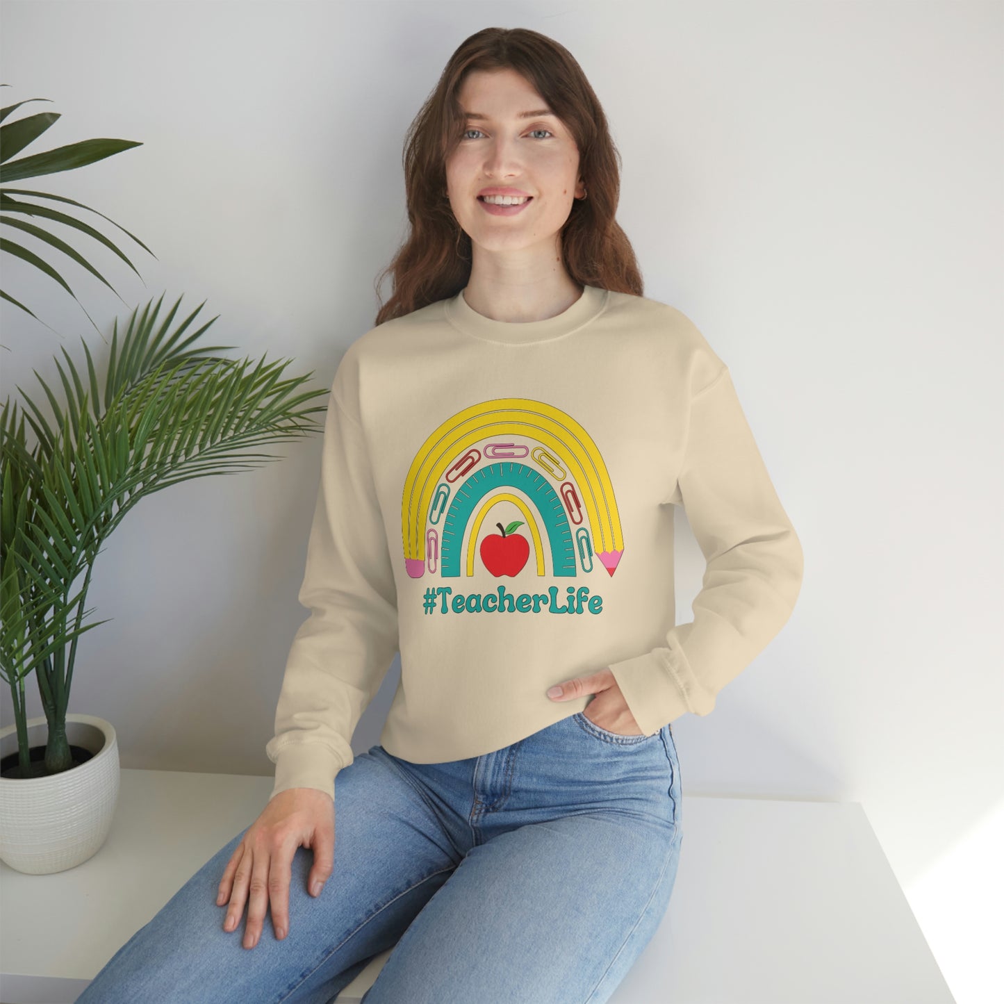 Teacher Life Sweater | Gift for teacher | Unisex Heavy Blend Crewneck Sweatshirt | #TeacherLife