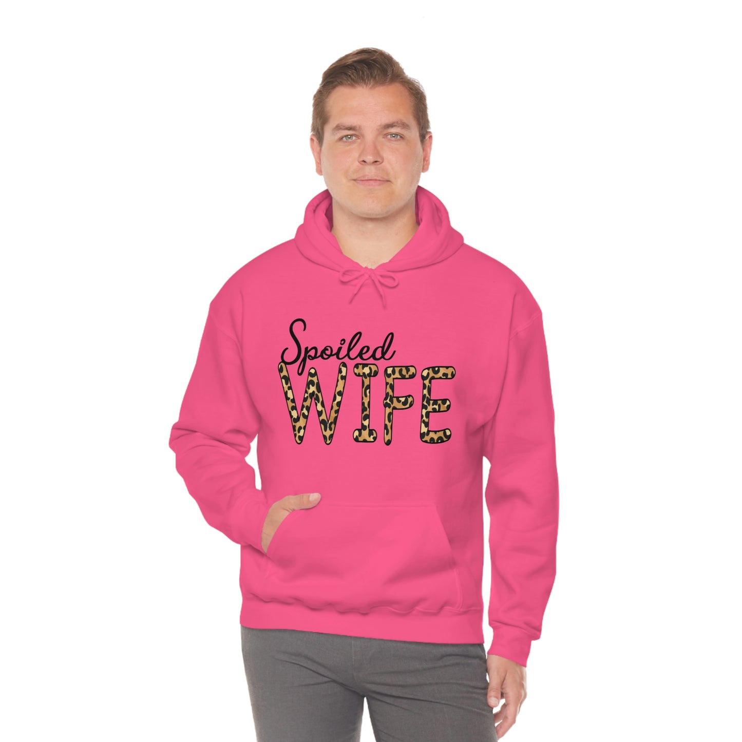 Spoiled Wife Hoodie with Leopard Print