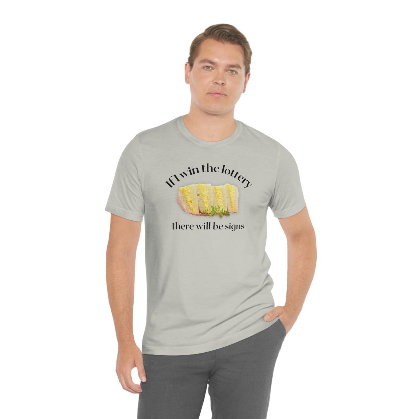 Egg Salad Funny Shirt, Short Sleeve Tee, If i win the lottery