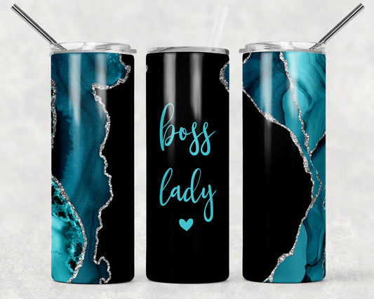 Boss Lady Tumbler, 20oz Tumblr, Hot or Cold Beverage Holder