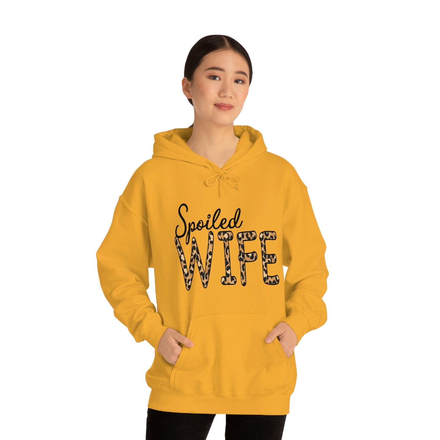 Spoiled Wife Hoodie with Leopard Print