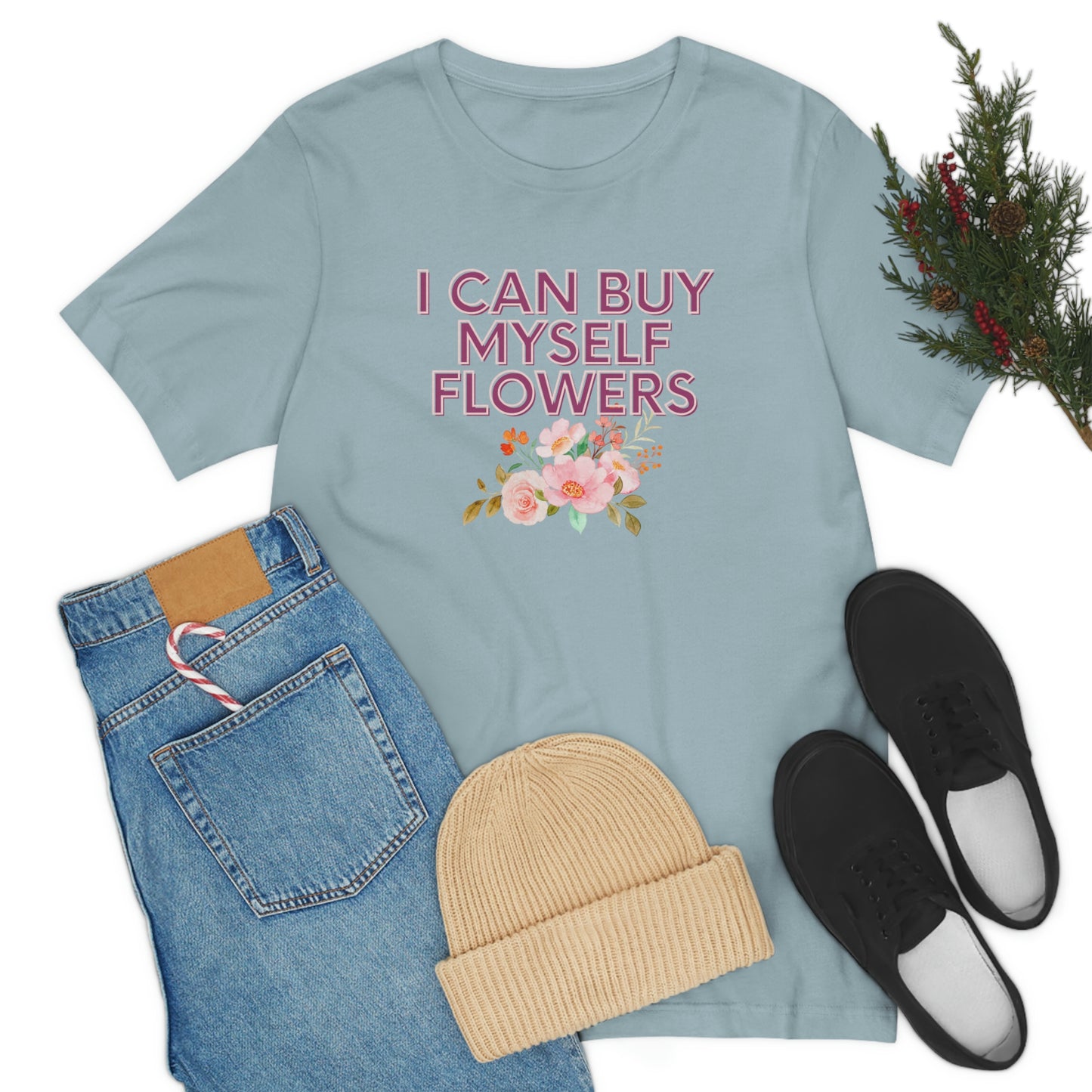 I can buy myself flowers shirt Short Sleeve Tee Miley Cyrus Flowers