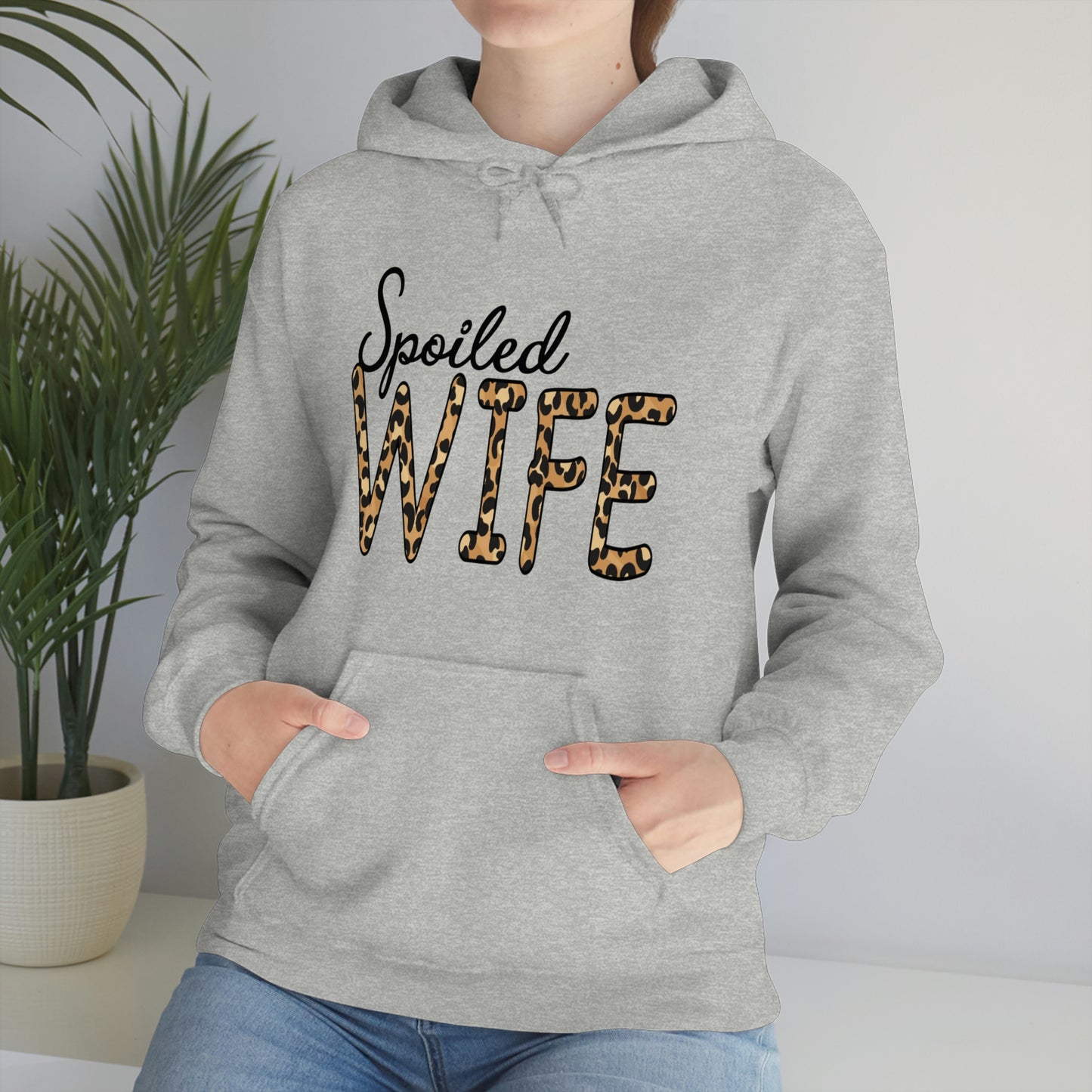 Spoiled Wife Hoodie with Leopard Print