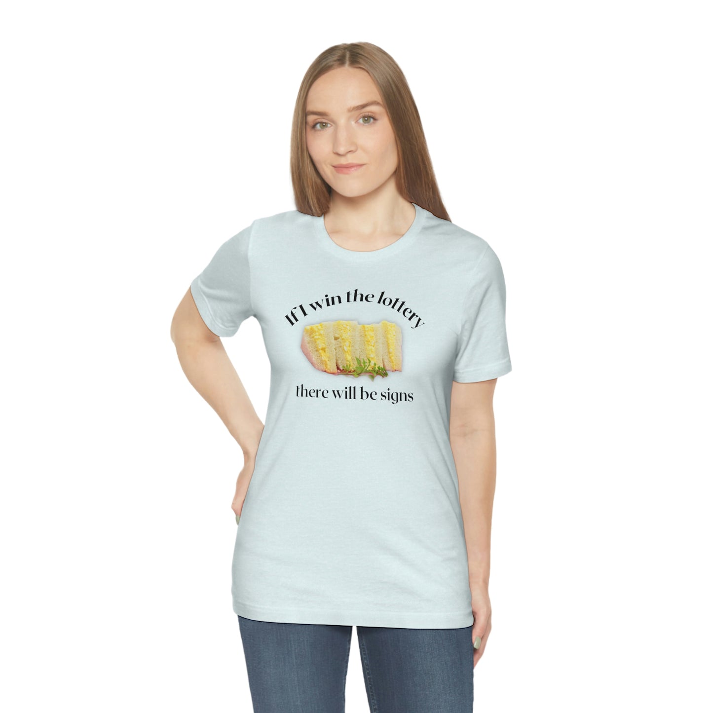 Egg Salad Funny Shirt, Short Sleeve Tee, If i win the lottery