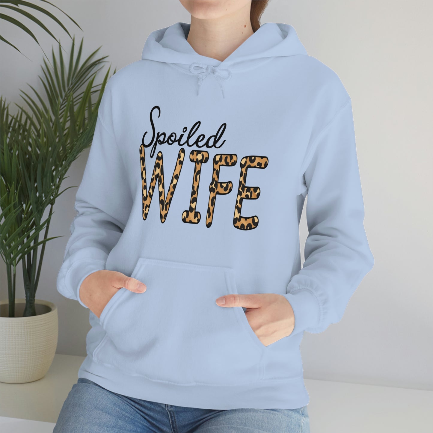 Spoiled Wife Hoodie with Leopard Print