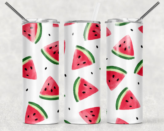 Watermelon Tumbler, 20oz Tumblr, Hot or Cold Beverage Holder