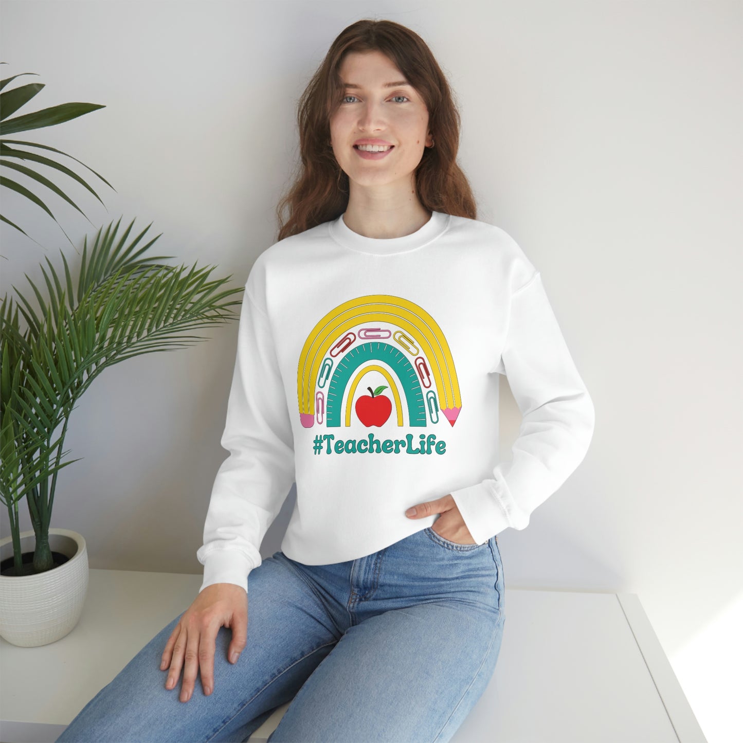 Teacher Life Sweater | Gift for teacher | Unisex Heavy Blend Crewneck Sweatshirt | #TeacherLife