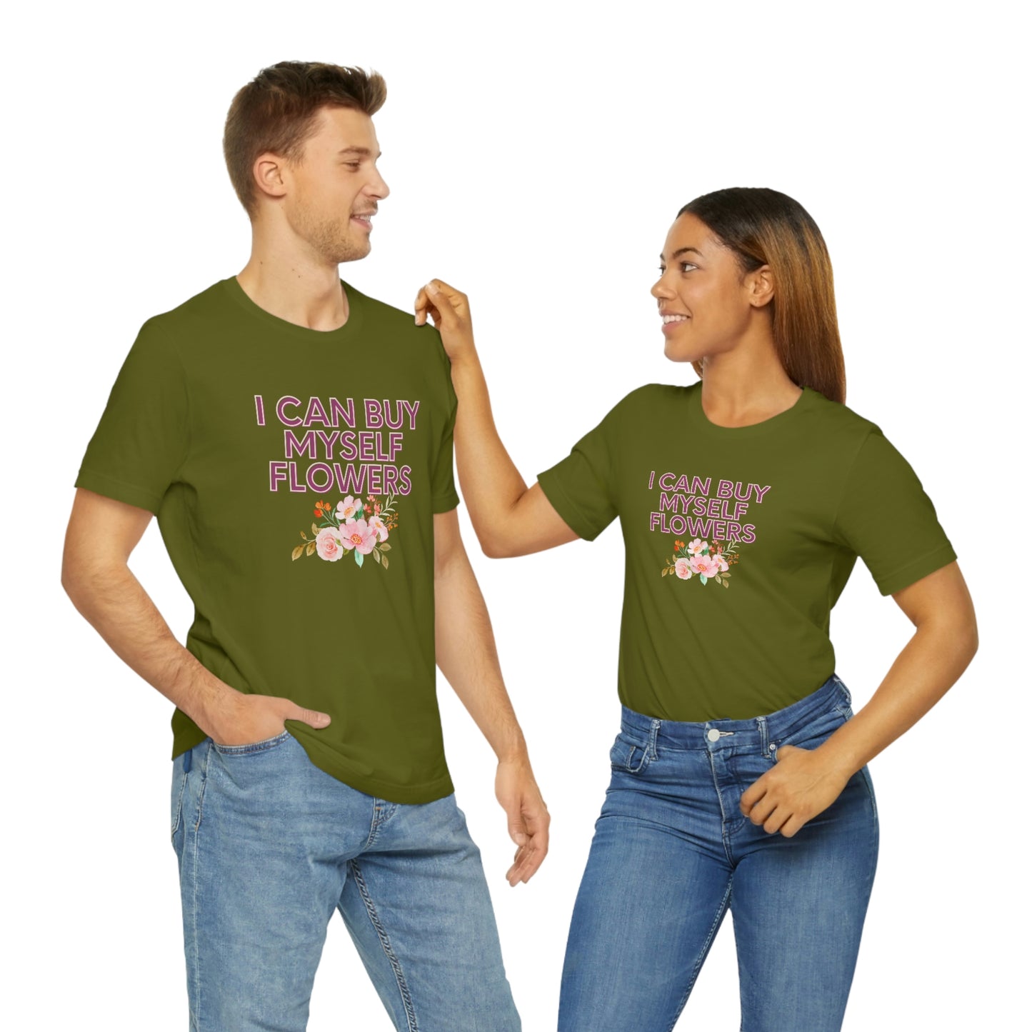 I can buy myself flowers shirt Short Sleeve Tee Miley Cyrus Flowers