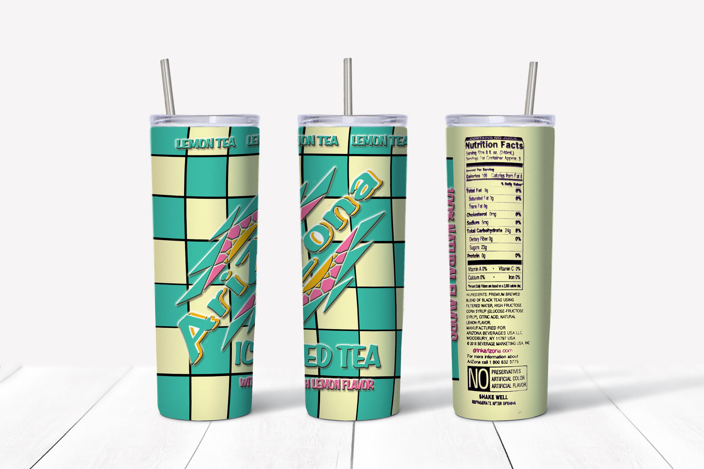 Iced Tea Tumbler, 20oz Tumblr, Hot or Cold Beverage Holder