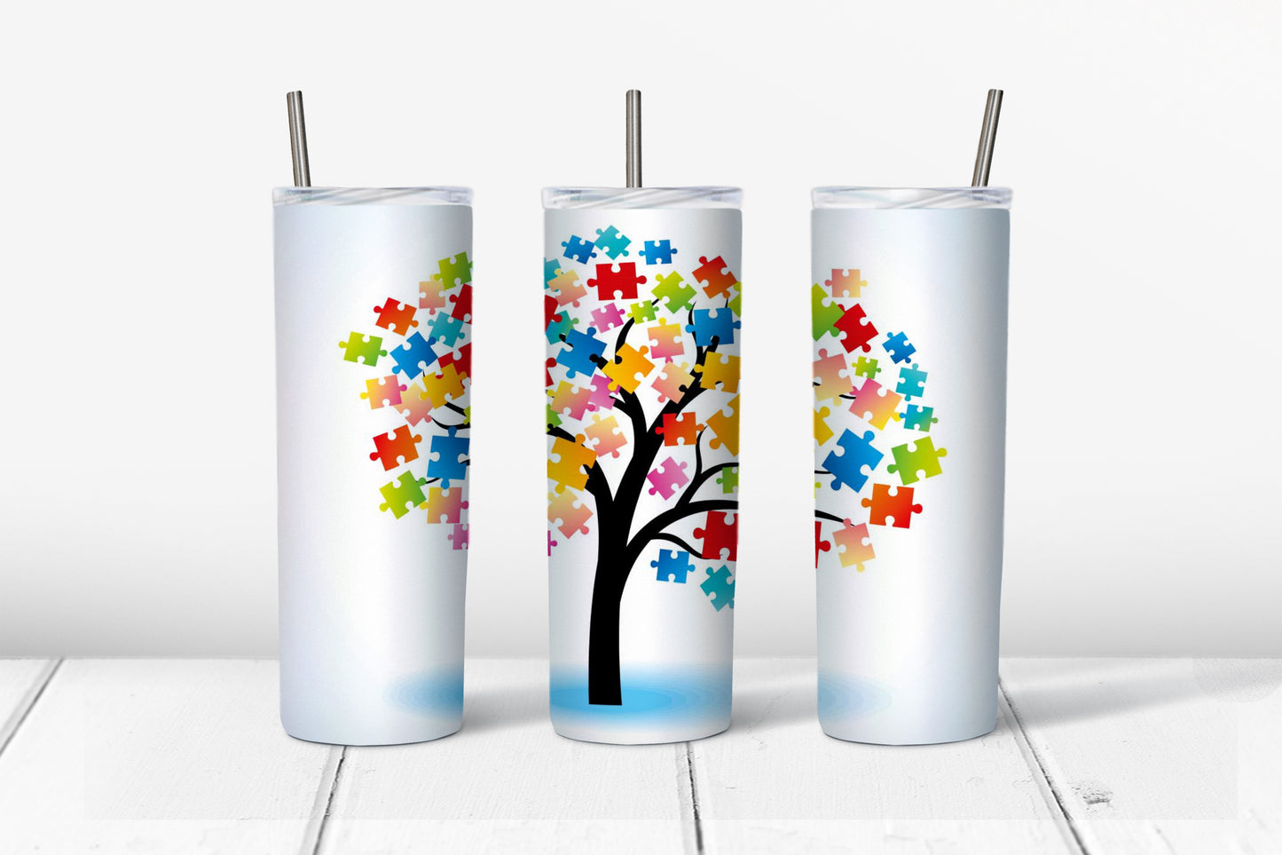 Autism Awareness Tumbler, 20oz Tumblr, Hot or Cold Beverage Holder