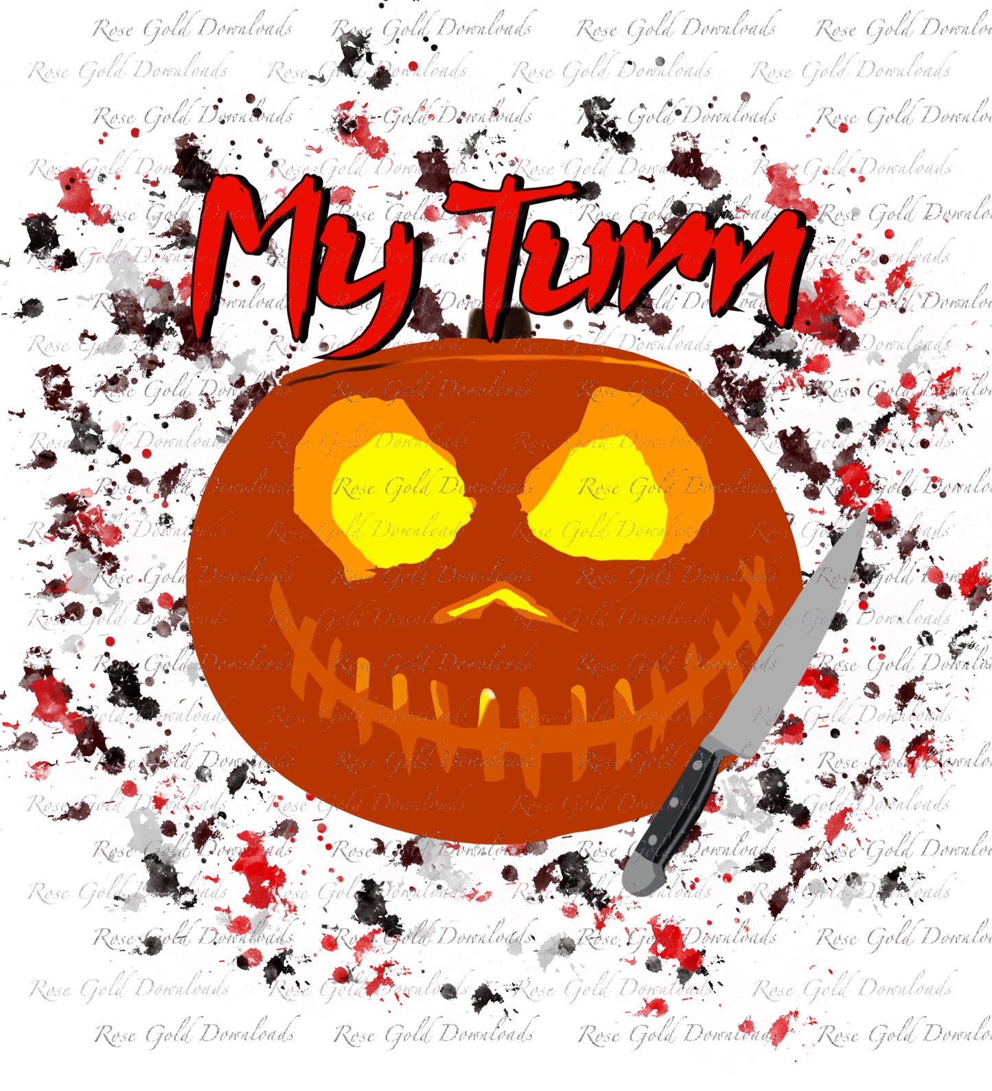 My Turn Creepy Jack O Lantern PNG Digital Download