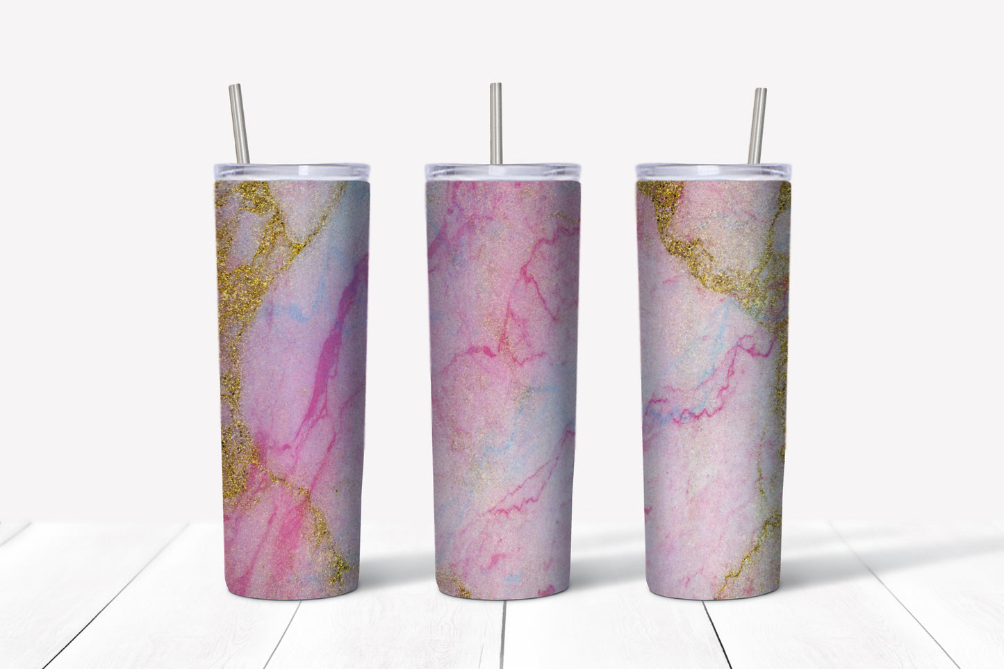 Pink Marble Tumbler, 20oz Tumblr, Hot or Cold Beverage Holder