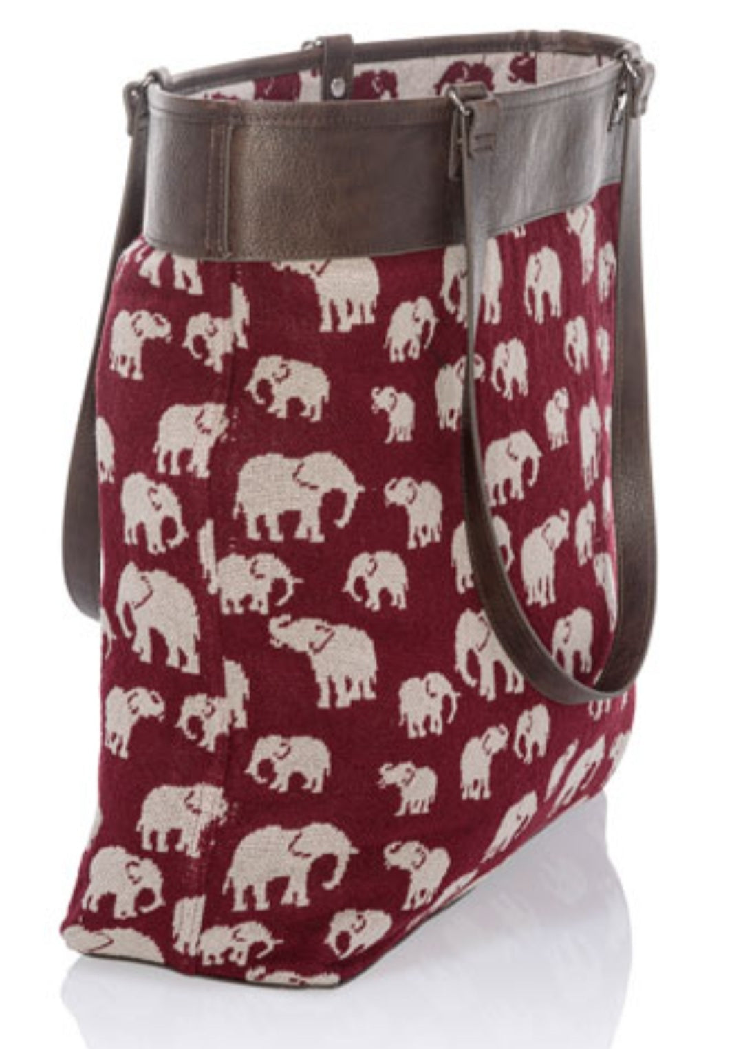 Thirty-One Reversible Tote - Safari Weave, Adorable Elephant Tote Bag, Elephant Purse