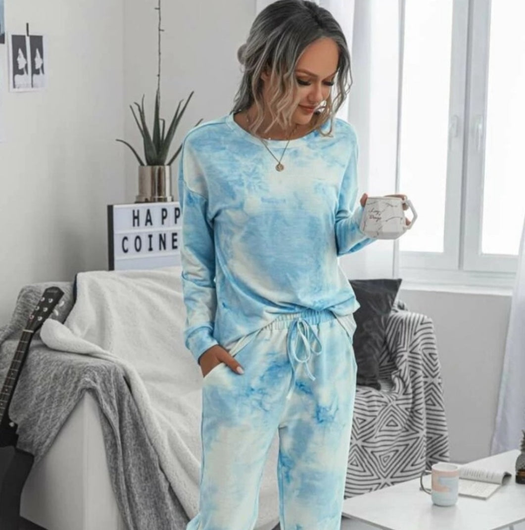 Hope Horizon Comfy Lounge Set, Blue Clouds, Soft Outfit