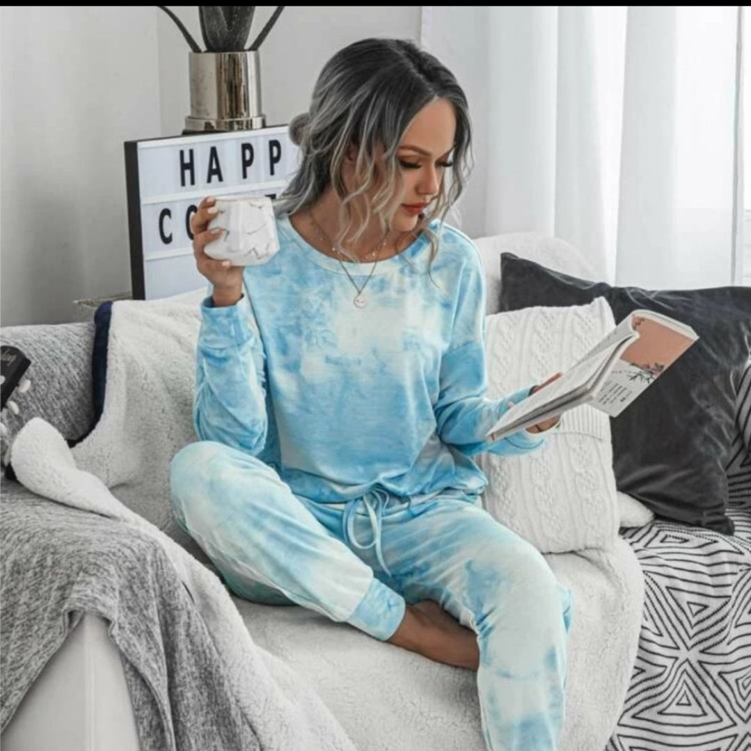 Hope Horizon Comfy Lounge Set, Blue Clouds, Soft Outfit