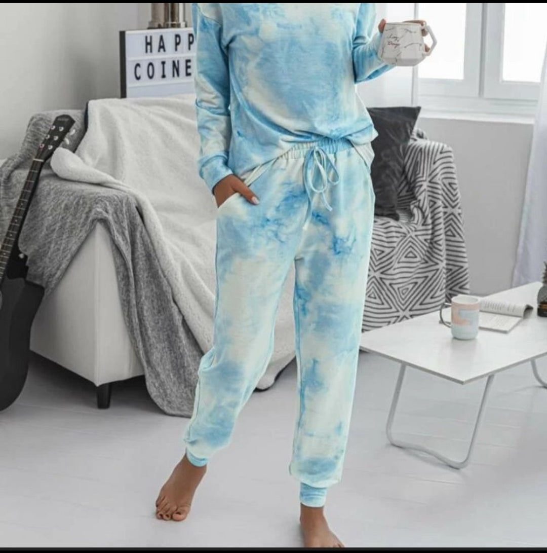 Hope Horizon Comfy Lounge Set, Blue Clouds, Soft Outfit