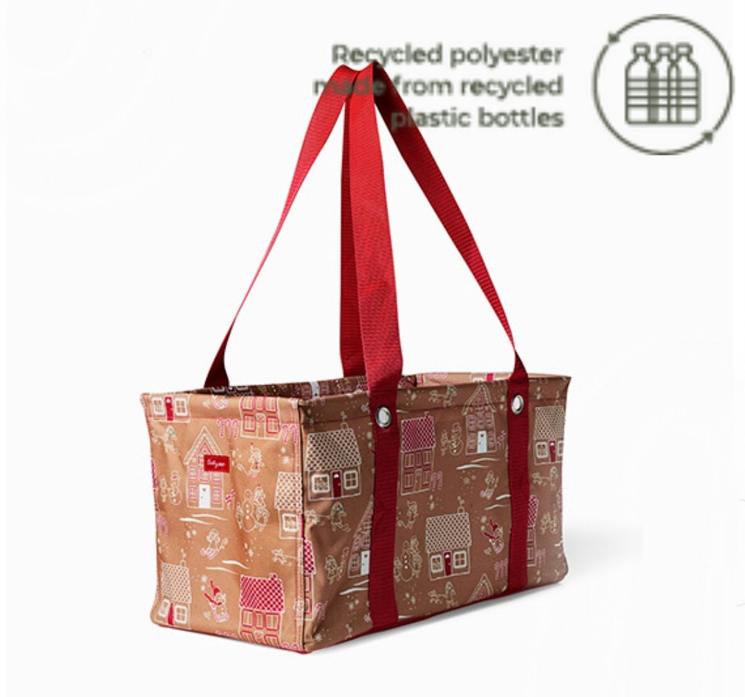 Thirty-One Medium Utility Tote - Gingerbread Houses – Rose Gold Retail