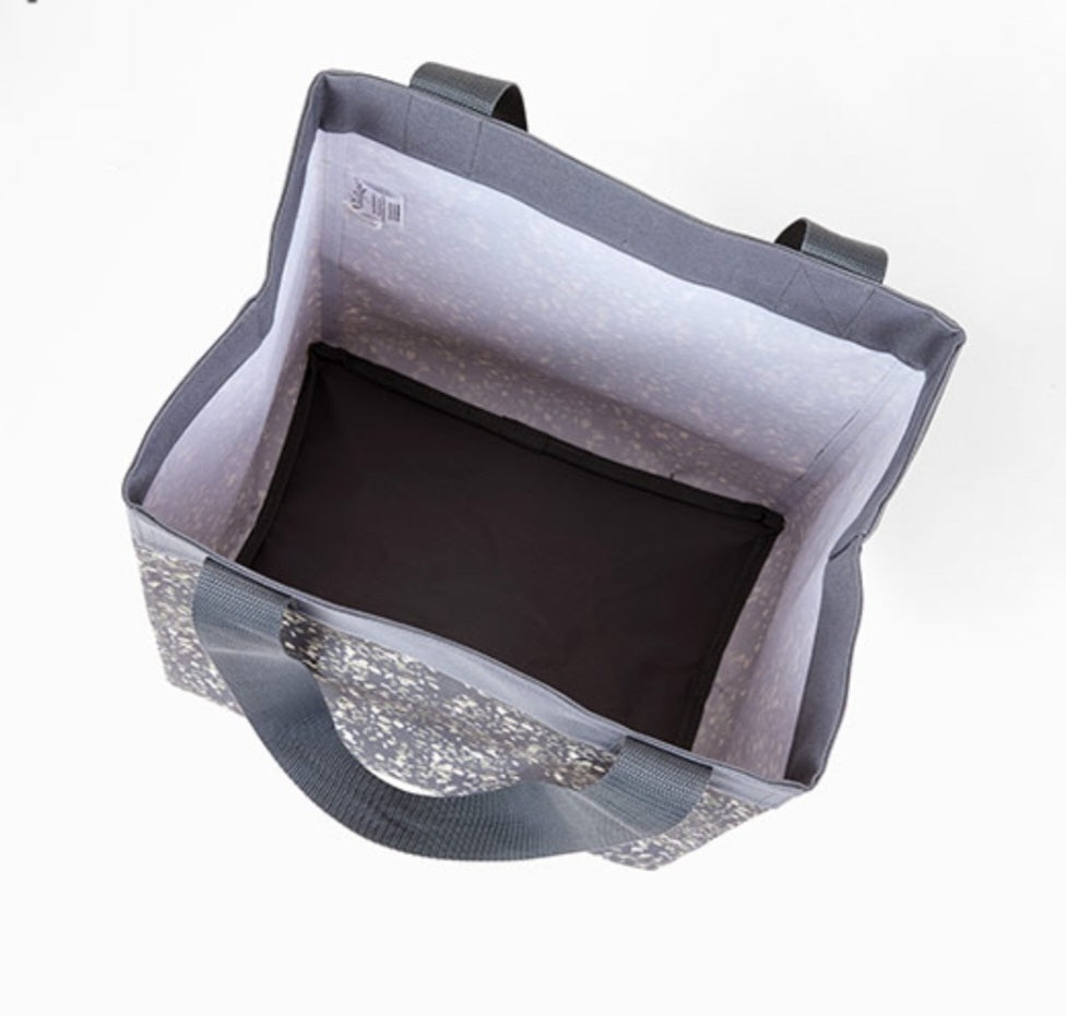 Thirty-One Essential Storage Tote Grey Terrazzo