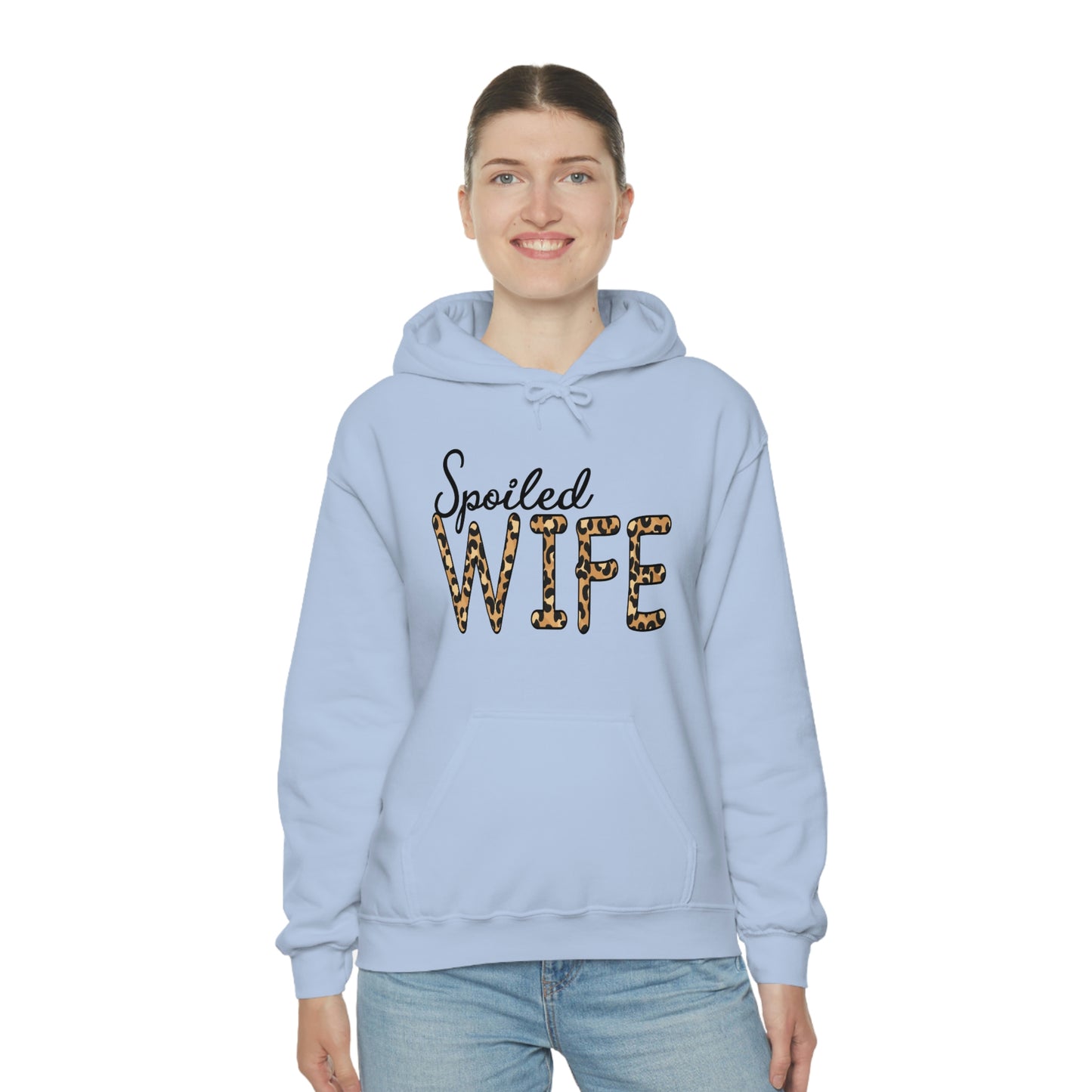 Spoiled Wife Hoodie with Leopard Print