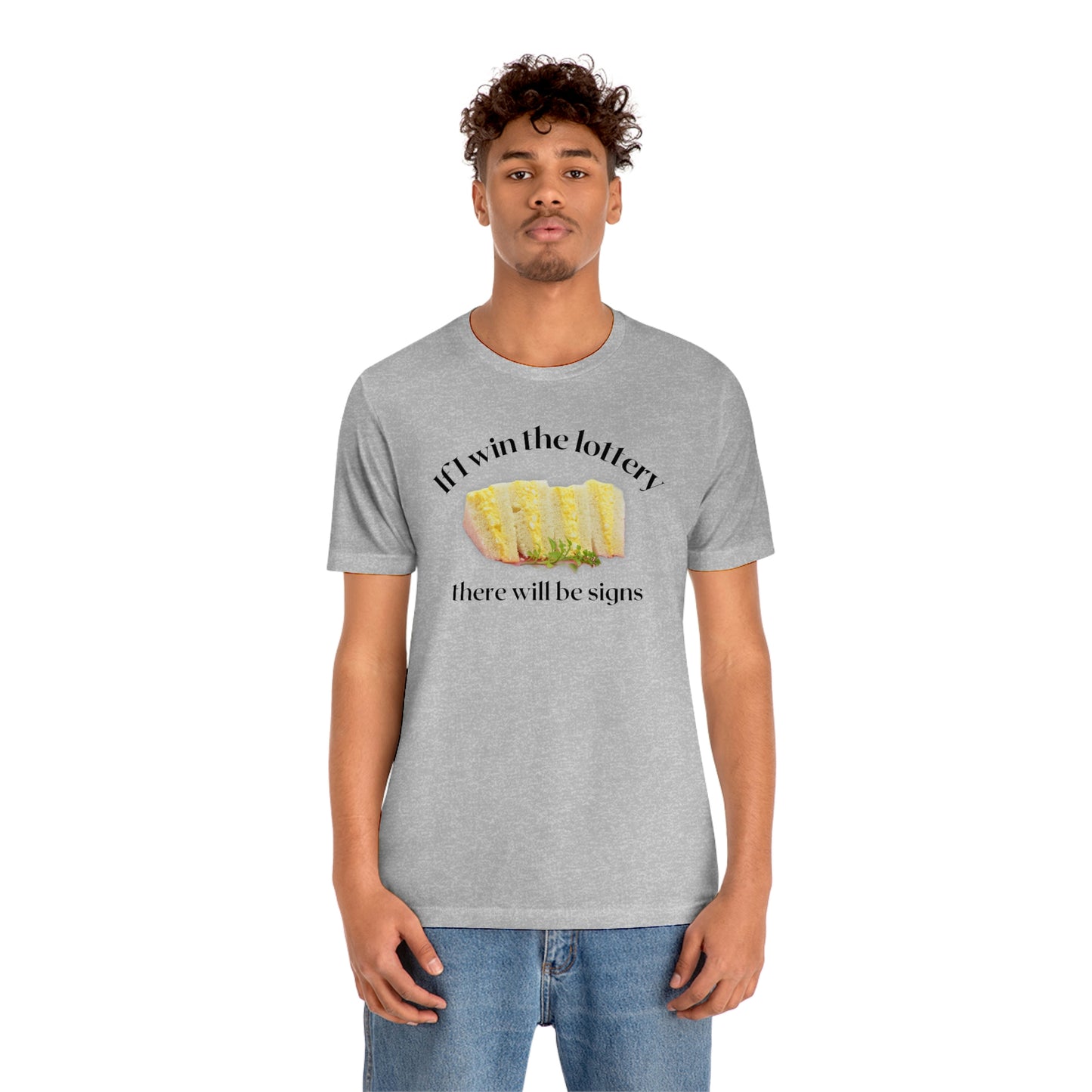 Egg Salad Funny Shirt, Short Sleeve Tee, If i win the lottery