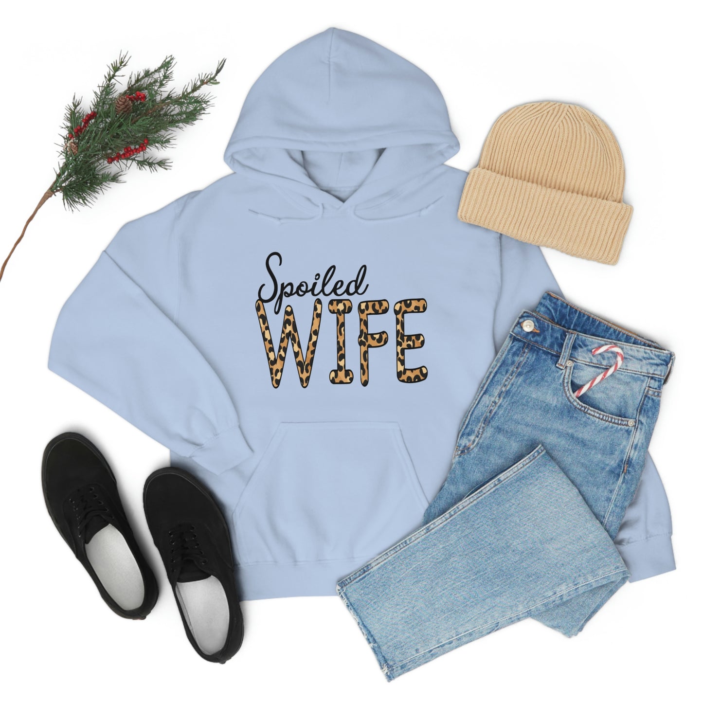 Spoiled Wife Hoodie with Leopard Print