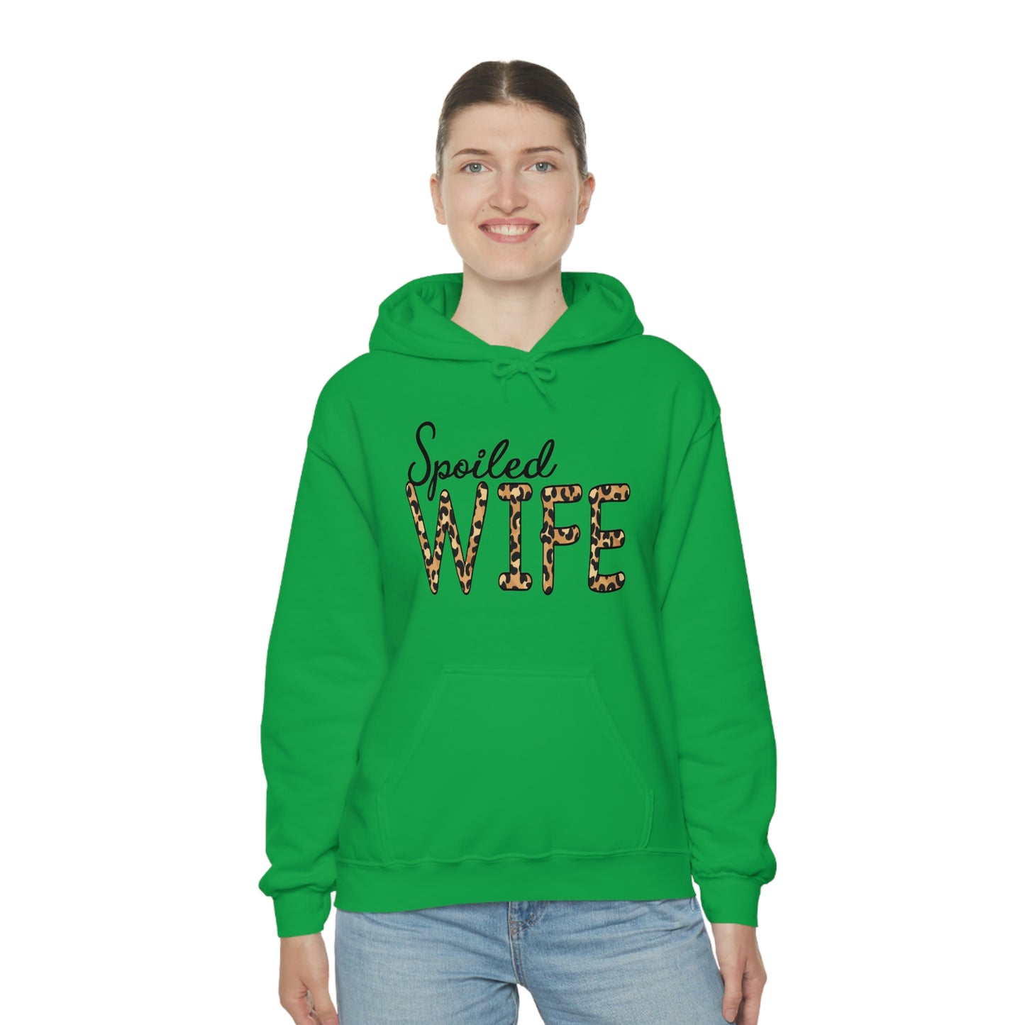 Spoiled Wife Hoodie with Leopard Print