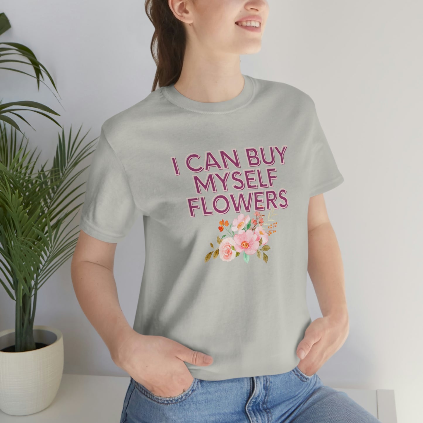 I can buy myself flowers shirt Short Sleeve Tee Miley Cyrus Flowers