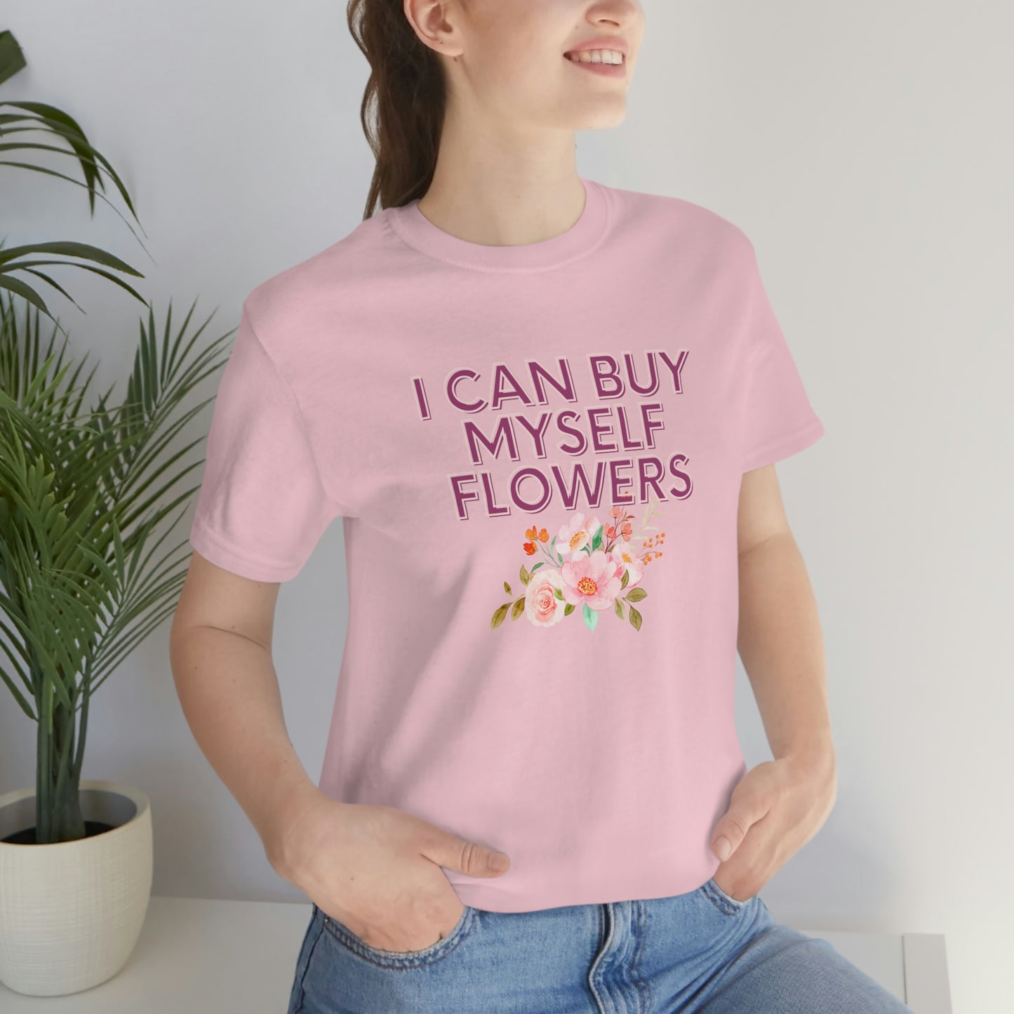 I can buy myself flowers shirt Short Sleeve Tee Miley Cyrus Flowers