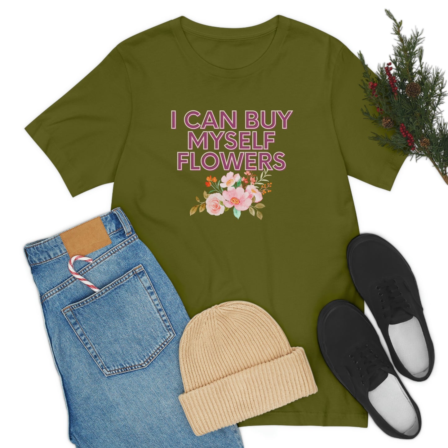 I can buy myself flowers shirt Short Sleeve Tee Miley Cyrus Flowers