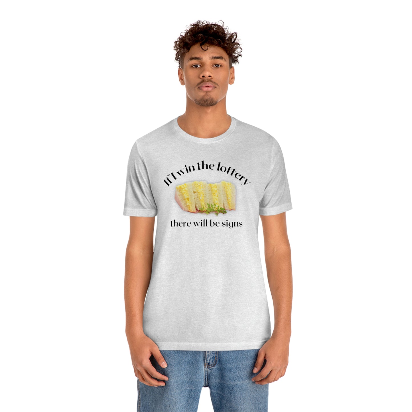 Egg Salad Funny Shirt, Short Sleeve Tee, If i win the lottery