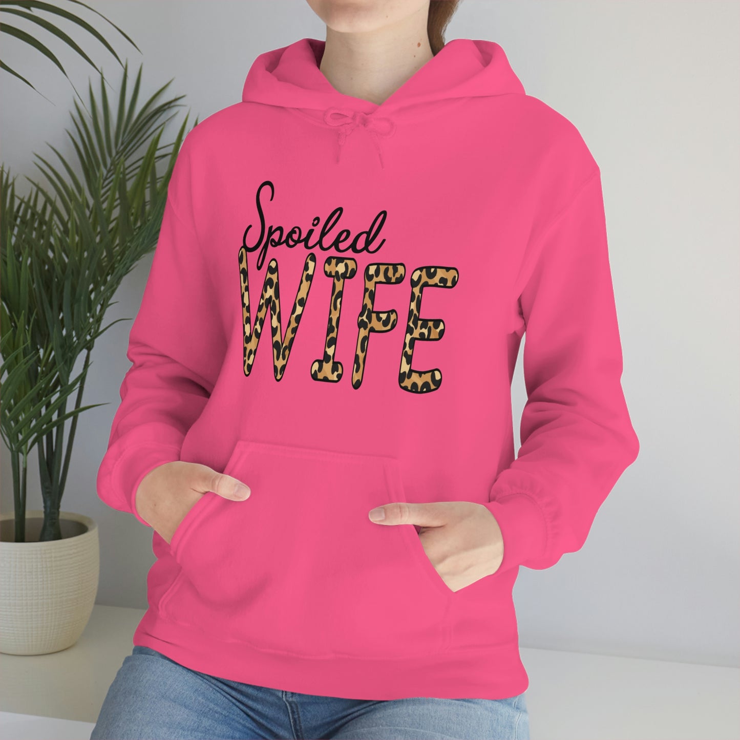 Spoiled Wife Hoodie with Leopard Print