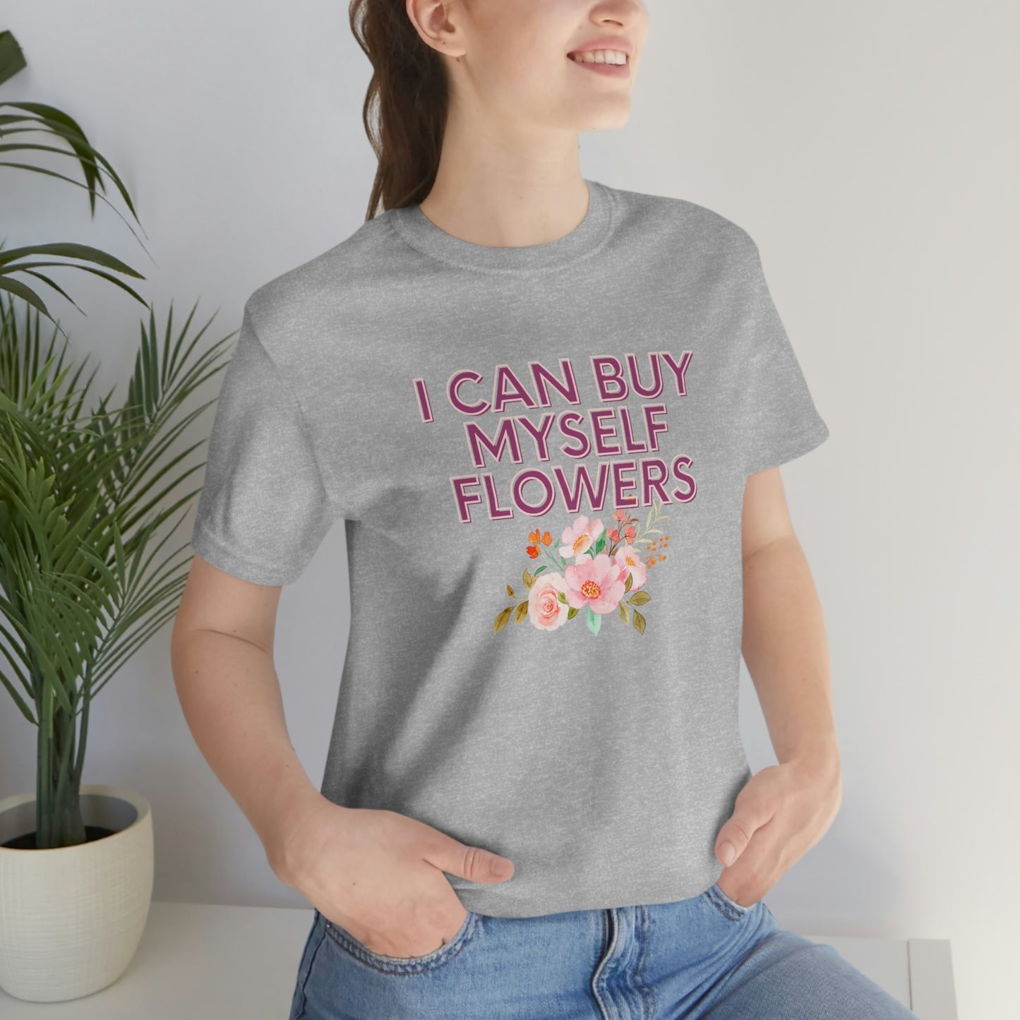 I can buy myself flowers shirt Short Sleeve Tee Miley Cyrus Flowers