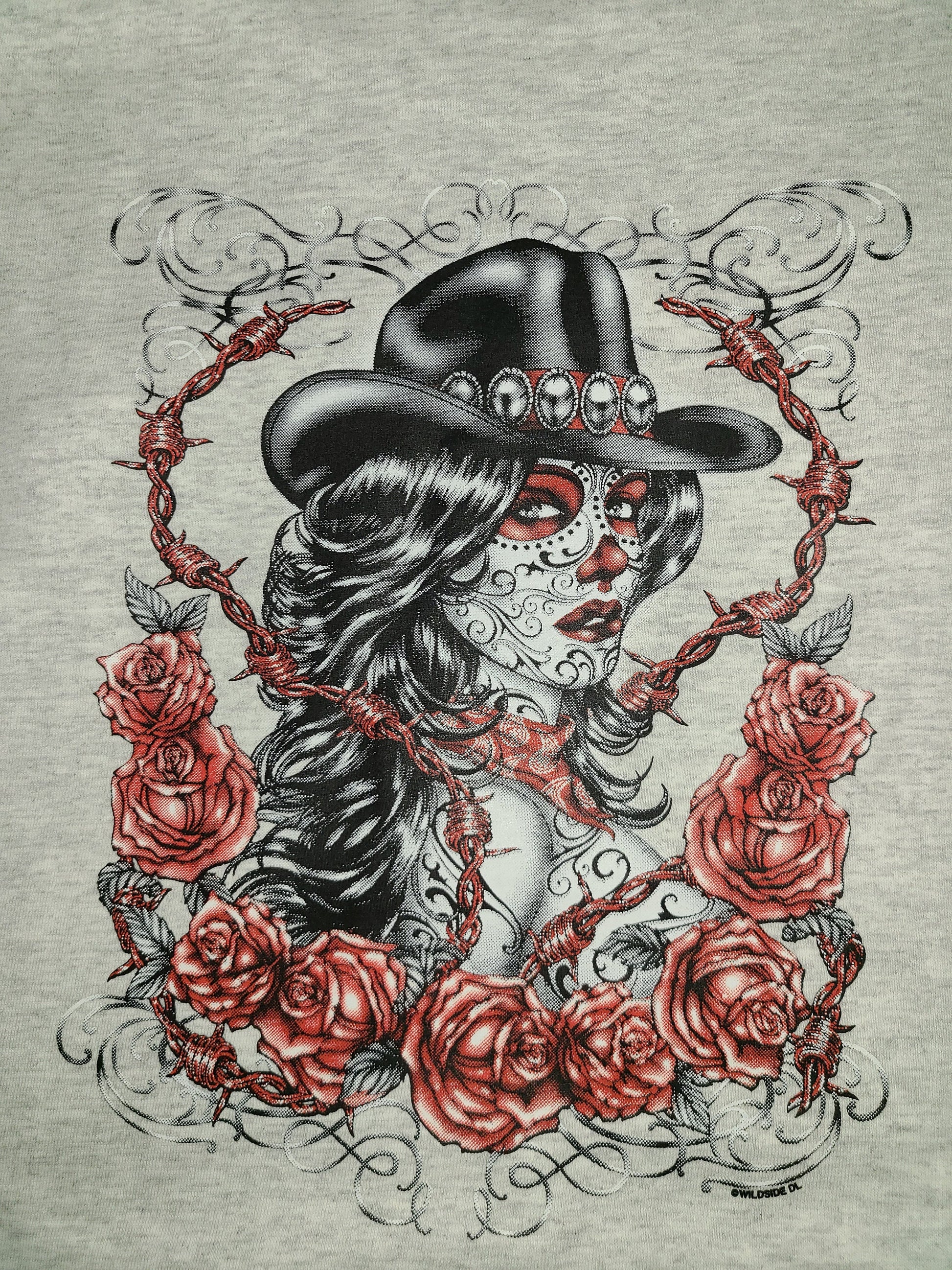 Sexy Day of the Dead Cowgirl Screen Print Design - Ready to Press - Ready to Ship