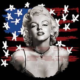 Marilyn Monroe Red White Blue Screen Print Design - Ready to Press - Ready to Ship