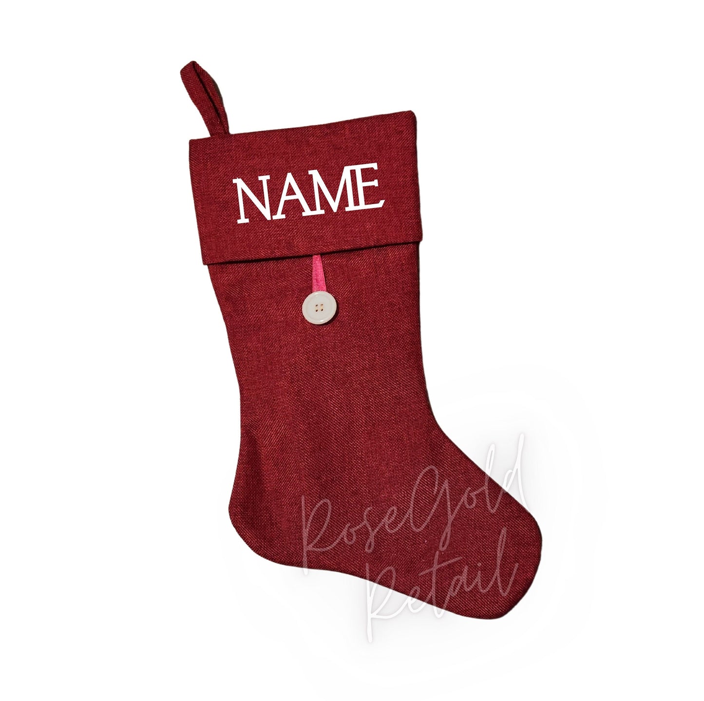 Personalized Red Stocking, Personalized Stocking, Custom Name Stocking, Buffalo Plaid Stocking