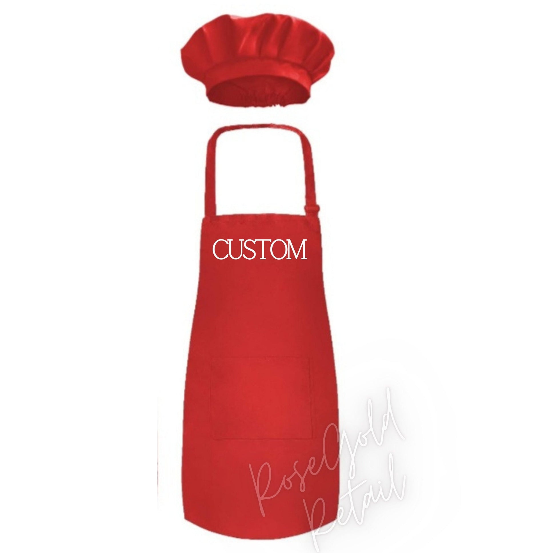 Personalized Kids Apron with Hat! Apron & Hat set for Kids! Custom Name or Message! Gift for Grandchildren, Easter Gift Idea