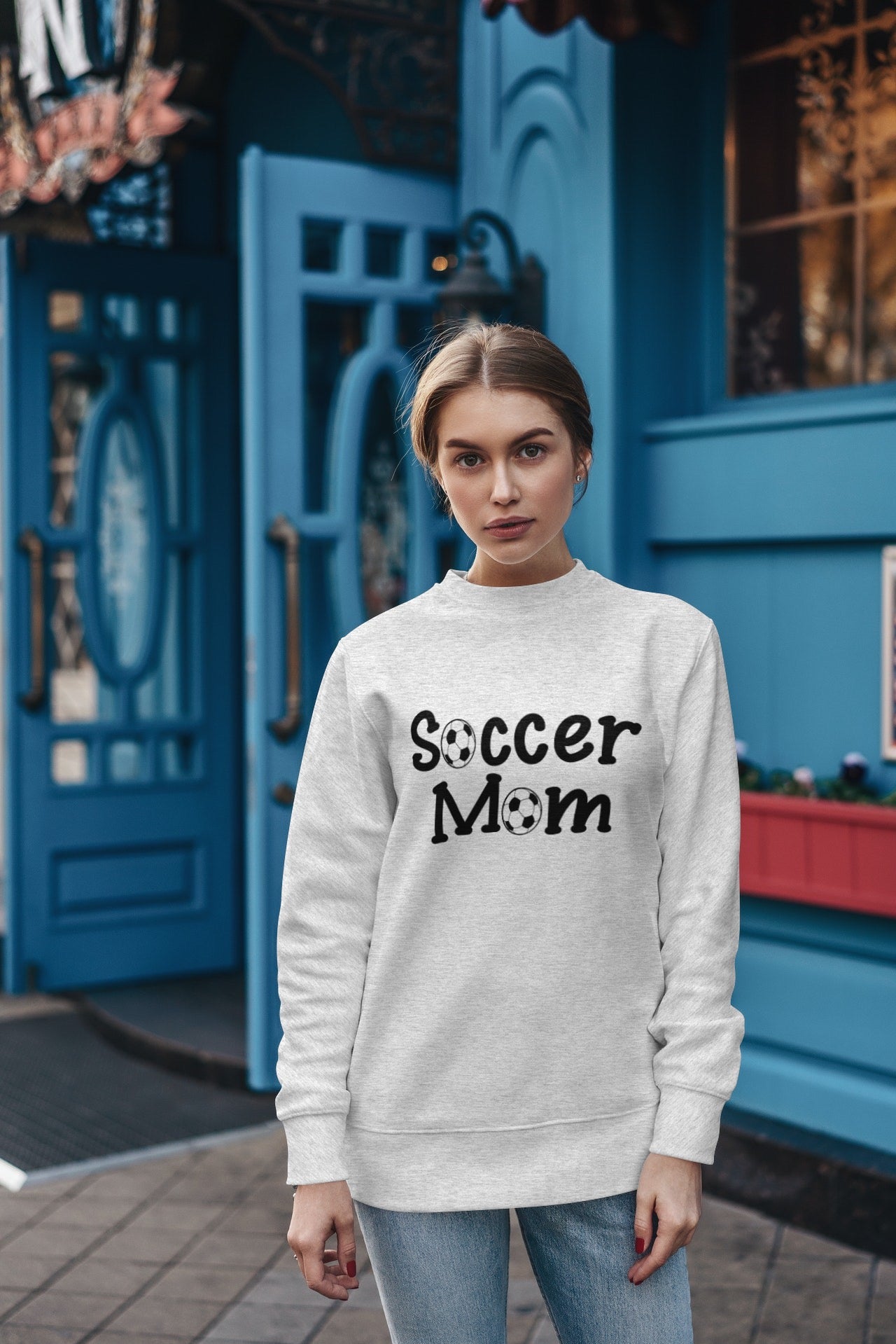 Soccer Mom Screen Print - Black & White, Ready to Ship Iron On Transfer